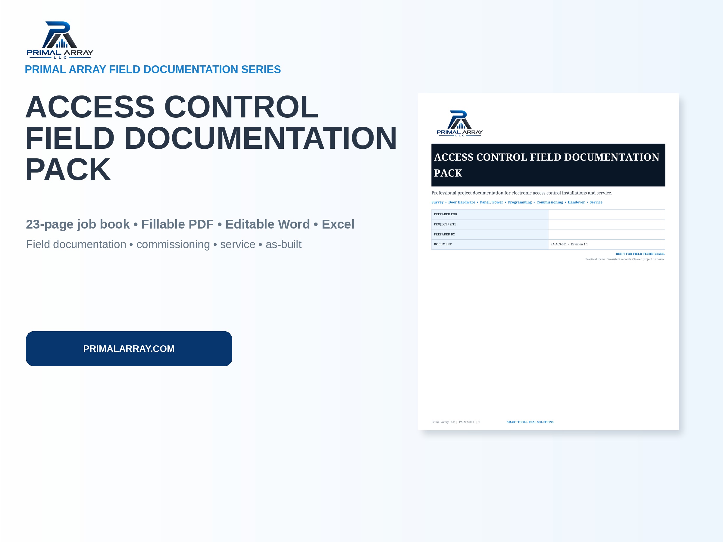 Access Control Field Documentation Pack preview
