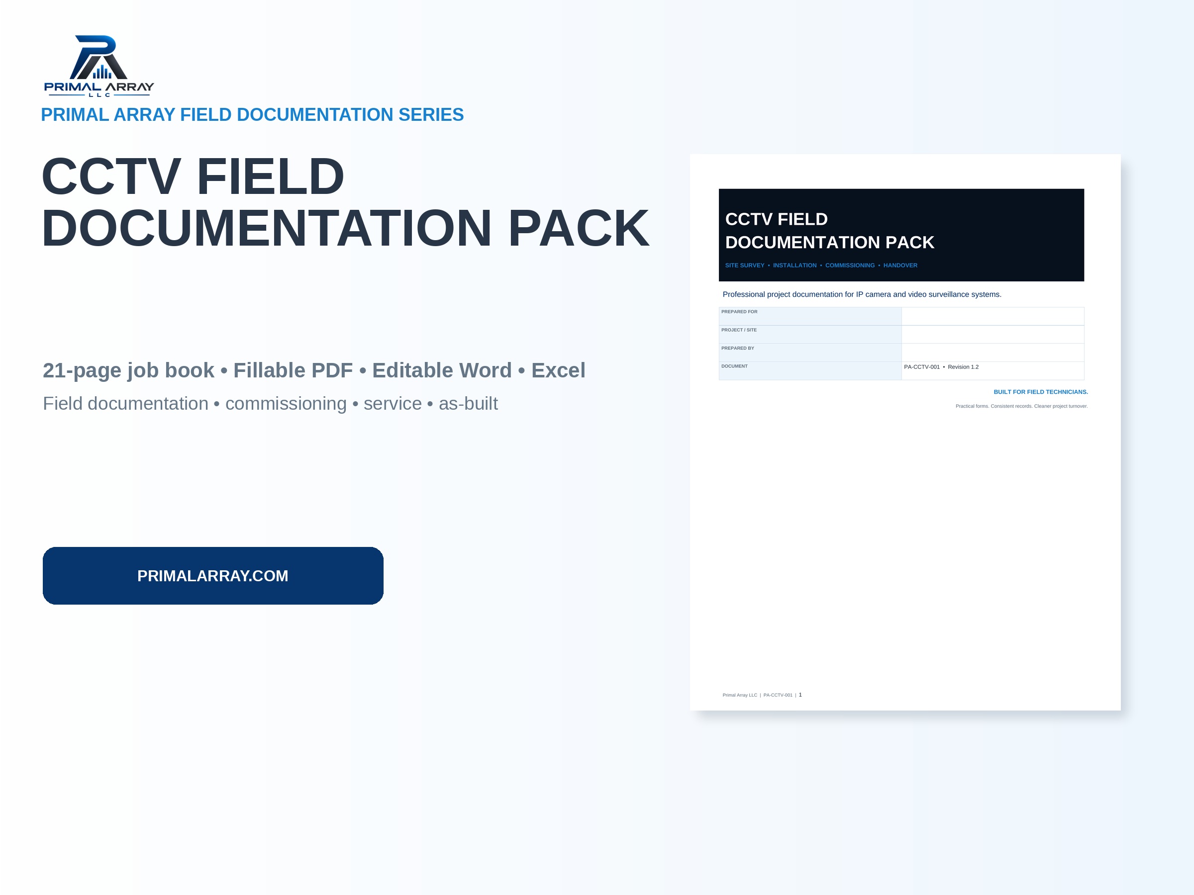 CCTV Field Documentation Pack preview