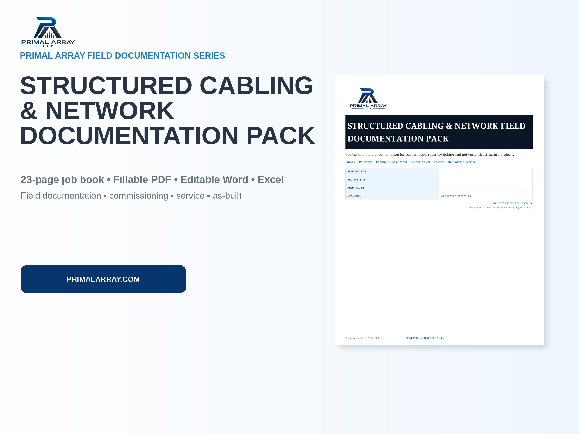 Structured Cabling & Network Documentation Pack preview